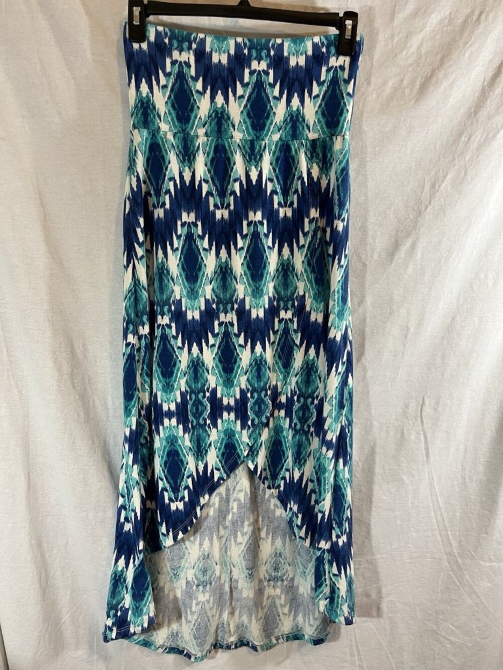 Lily Rose Women’s Small Blue Geo Print Maxi Skirt
